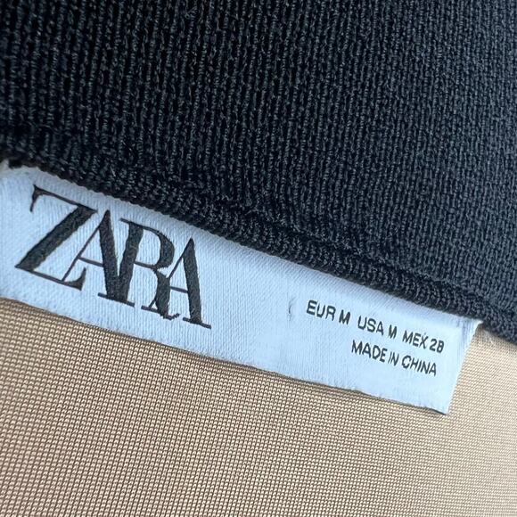 Zara Bustier Corset Top Medium Womens Strapless Sweetheart Neck Knit Versatile - Picture 8 of 9